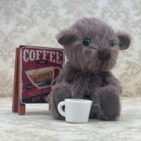Bärino Bär Cappuccino  9 cm  Künstlerbär Bild 7