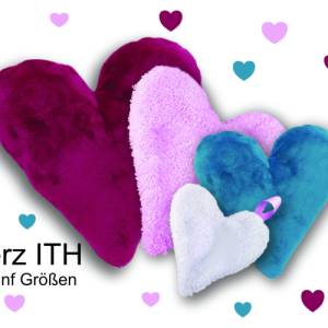 Stickdatei Herz ITH - fünf Größen, 10x10,13x18,16x26,18x30,20x30, kissen, anhänger, stickerei, stickdesign, stickmuster, Bild 1