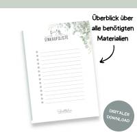Digitaler Nähplaner zum Ausdrucken | Nähprojekt planen & Einkaufsliste | DIN A4 PDF Download Bild 7