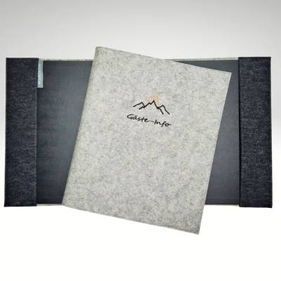 Gästemappe Filz Bergsonne Infomappe Ferienwohnung