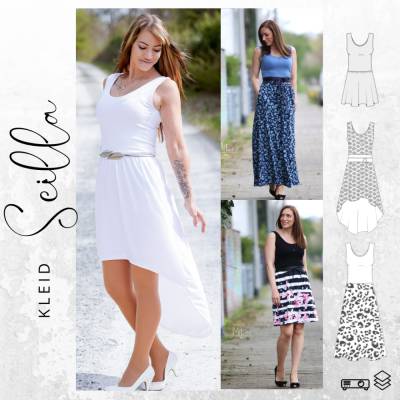 Ebook -PDF Schnittmuster Damen  Kleid SCILLA Gr. 32-54