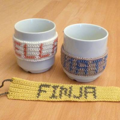 Häkelanleitung Glasmarkierer mit eingehäkeltem Namen, pdf-Datei