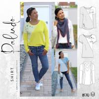 Ebook PDF Schnittmuster Damen Shirt PALUDO Gr. 32-56 + gratis Plott + gratis Tuch Bild 1