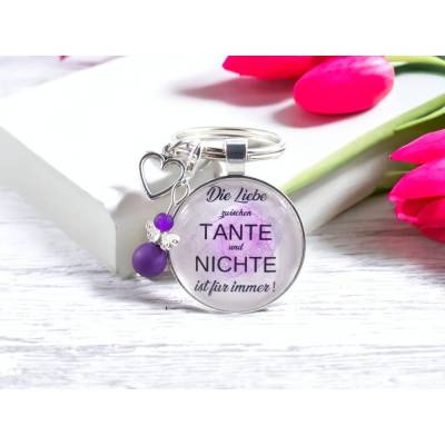 Schlüsselanhänger Die Liebe zwischen Tante und Nichte | Geschenk Tante