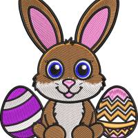 Stickdatei Osterhase als Vollstick und ITH Bild 2