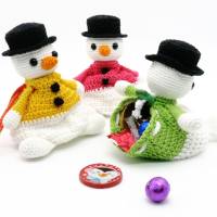 Zugbeutel Schneemann - Häkelanleitung Bild 1