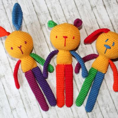 Häschen, Bär & Hund - Häkelanleitung