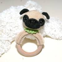 Mops - Rasselring, Greifring - Häkelanleitung Bild 1