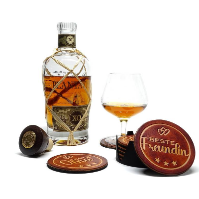 Runde Leder Untersetzer – Einzeln oder im Set – OX Antique – Best Family