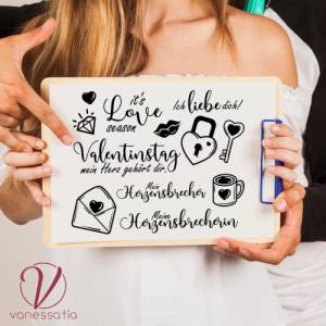 Valentinstagsset 2025 Plotten SVG DXF Bild 1