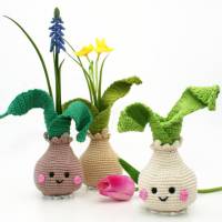 Kleine Blumenzwiebel-Vase - Deko - Häkelanleitung Bild 1