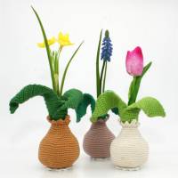 Kleine Blumenzwiebel-Vase - Deko - Häkelanleitung Bild 3