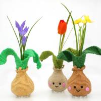 Kleine Blumenzwiebel-Vase - Deko - Häkelanleitung Bild 4