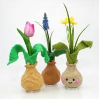 Kleine Blumenzwiebel-Vase - Deko - Häkelanleitung Bild 5