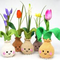 Kleine Blumenzwiebel-Vase - Deko - Häkelanleitung Bild 7