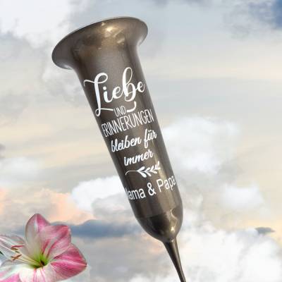 Grab Vase, Grabdeko, Grabschmuck 