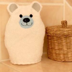 Bärli-Waschlappen Stickdatei  ITH 16x26 Bär Teddy Waschhandschuh Bild 2