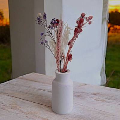 Vase/Kerzenständer, handgefertigte lila/Flieder marmoriert