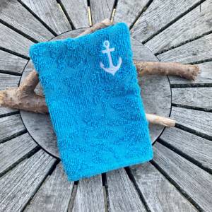 Anker-Waschlappen Stickdatei  ITH 13x18 Waschhandschuh Geschenk maritim Meer Urlaub Meerweh Strandliebe Bild 3