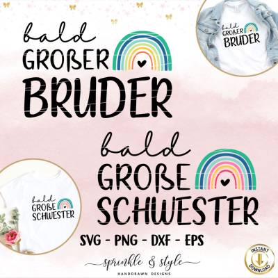 Plotterdatei Schwangerschaftsverkündung, Plotterdatei bald großer Bruder, große Schwester, Geschwister svg, Clipart,png