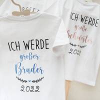 Plotterdatei Schwangerschaftsverkündung, Plotterdatei bald große Schwester, Geschwistershirts, Schwangerschaft, Baby Bild 6