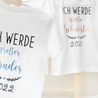 Plotterdatei Schwangerschaftsverkündung, Plotterdatei bald große Schwester, Geschwistershirts, Schwangerschaft, Baby Bild 7
