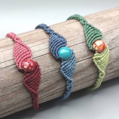 zierliche Makramee Armbänder Shadow