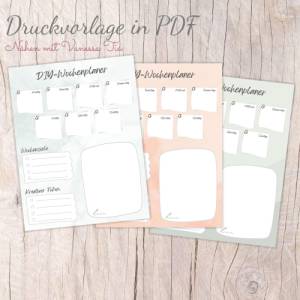 DIY Wochenplaner - Deine Projekte perfekt organisiert Vorlage Bild 1