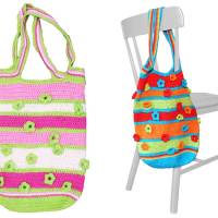 Tasche - Blümchen mit Durchblick - Häkelanleitung Bild 1