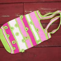 Tasche - Blümchen mit Durchblick - Häkelanleitung Bild 3