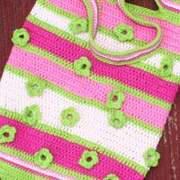 Tasche - Blümchen mit Durchblick - Häkelanleitung Bild 5