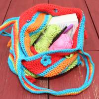Tasche - Blümchen mit Durchblick - Häkelanleitung Bild 6