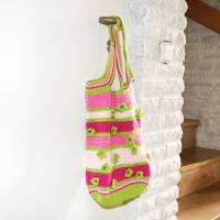 Tasche - Blümchen mit Durchblick - Häkelanleitung Bild 7