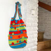 Tasche - Blümchen mit Durchblick - Häkelanleitung Bild 8