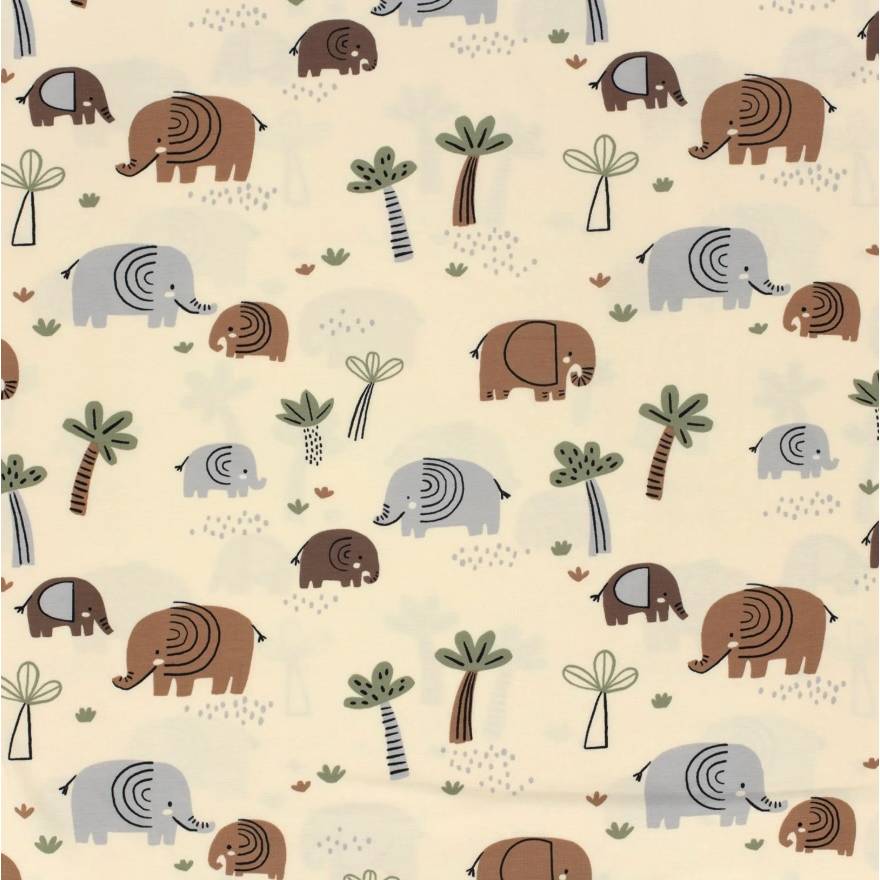Jersey Stoff Elefant Kinderstoff Elefanten Stoff Rosa Jersey Stoff