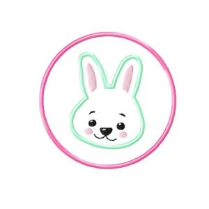 Stickdatei Applikation Hase 2 10x10 cm Applikation Osterhase Ostern Bild 1