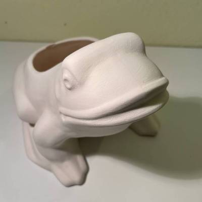 Frosch ca. 20cm  - Gießkeramik - Frosch Blumentopf zum selber Bemalen 
