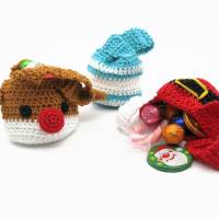 Kleine Knotenbeutel - Weihnachten - Adventskalender - Häkelanleitung Bild 3