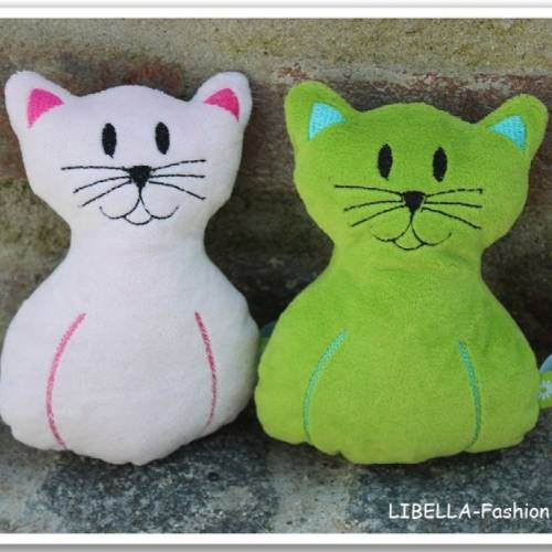 Katze Stickdatei  ITH 13x18 Kuscheltier Katzenstickdatei Katzenspielzeug Katzenliebe