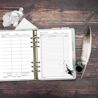 A5 Planer-Einlagen Schreibtracker | 10 Blatt gelocht | 2 Varianten zur Motivation & Zielverfolgung
