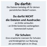 Stundenplan zum Ausdrucken & Selbstgestalten – PDF Vorlage A4 & A5 „Lina II“, Schwierigkeitsgrad mittel/schwer Bild 4