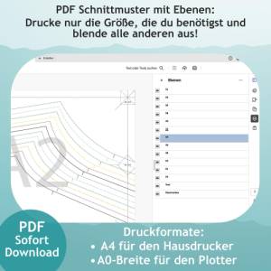 PDF Schnittmuster mit Ebenen Sweatrock Jule, Gr. 32-54 | e-Book für Damen Rock, Schnitt Sommerrock, farbige Nähanleitung Bild 2