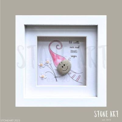 Steinbild „Ich wollte nur mal Danke sagen“ – Persönliches Dankeschön Geschenk, handgefertigt & personalisierbar