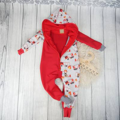 Overall Softshell XL Feuerwehr Rot Grau #Sommer #Übergang #Winter