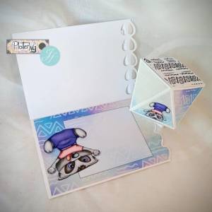 Waschbär Digistamp + Digipaper Printfile Digipaper PNG JPG Bild 5