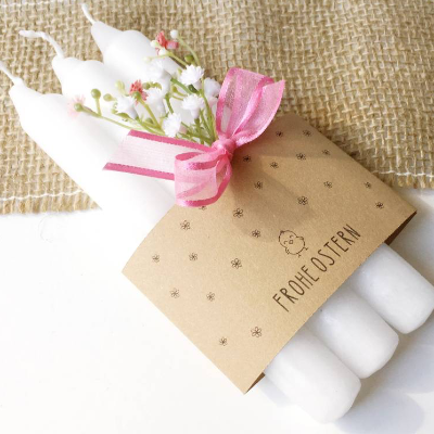 Druckvorlage Frohe Ostern - Banderole kurz - Serviette - Tischdeko - Besteck - Kerzen - Raysin Ostergeschenk