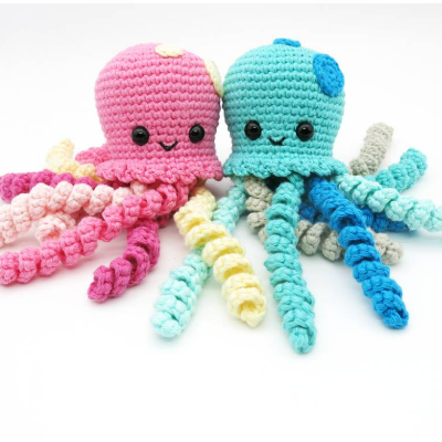 Kleiner Tintenfisch, Oktopus - Greifling - Häkelanleitung