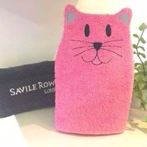 Katzen-Waschlappen Stickdatei  ITH 16x26 Waschhandschuh Geschenk Geburt Katzenliebhaber Katzenliebe