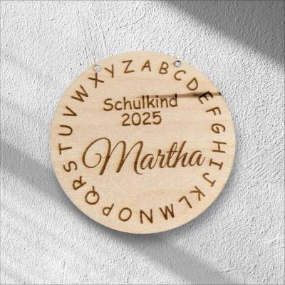 Anhänger für die Schultüte / Zuckertüte Alphabet