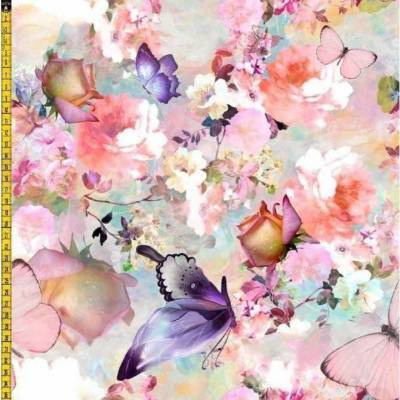 Jersey Schmetterlinge, Meterware 95% Baumwolle, 5% Elasthan